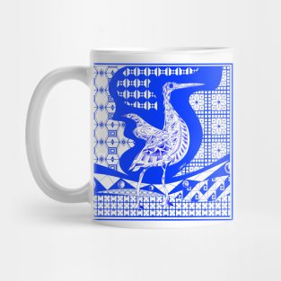 heron bird in talavera marble ecopop art Mug